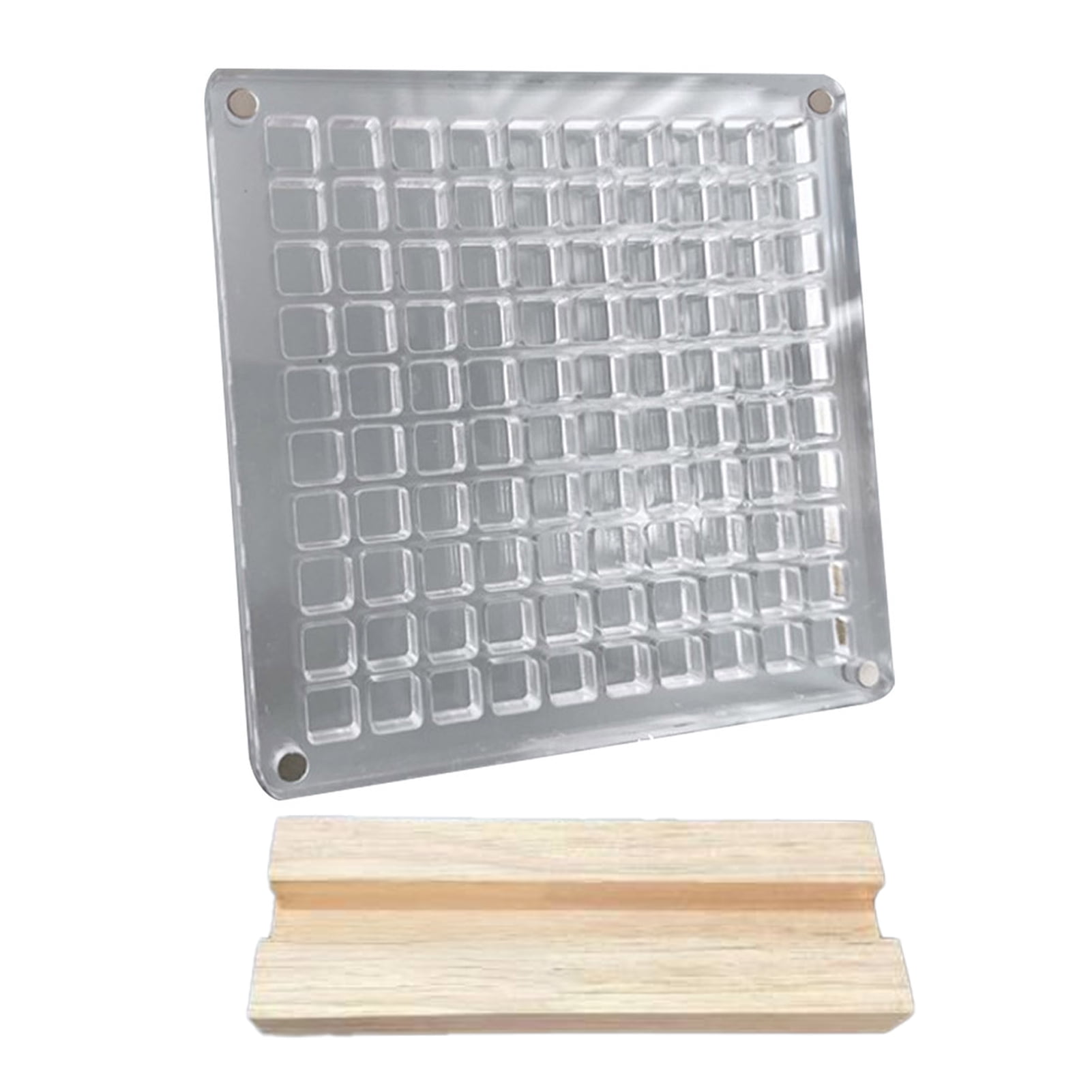 Pebbuoy Acrylic Magnetic Seashell Showcase Box with Stand Transparent ...