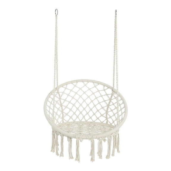 Pebbuoy Attractive Swing Chair Fine Workmanship Cotton Rope Stable Decorative Hanging Hammock for Home