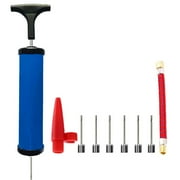 Pebbuoy Basketball Pump with Needles Nozzle & Extension Hose Pull Inflator System Ergonomic Fast Air Inflator for Football Volleyball Rugby Balls Swimming Ring Water Ball