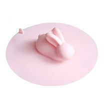 Pebbuoy Bathtub Drain Stopper Silicone Floor Drain Cover with Rabbit Handle Strong Suction Anti-leak Anti-odor Universal Tub Stopper for Bathroom Kitchen