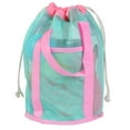 thumbnail image 1 of Pebbuoy Beach Bag Hollow Mesh Drainage Large Capacity Drawstring Closure Quick Dry Portable Baby Toys Seashell Stoarge Handbag Shower Bag Travel Toiletry Bag, 1 of 7