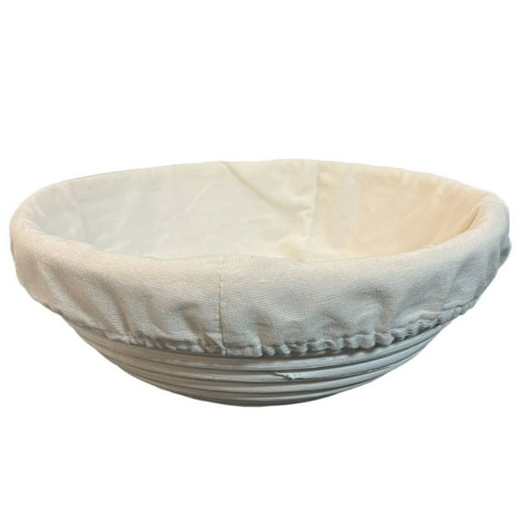 Pebbuoy Bread Fermentation Basket with Cloth Bag Prevent Volatilization Natural Rattan Braided Bread Proofing Basket Sourdough Starter Bowl Baking Gift