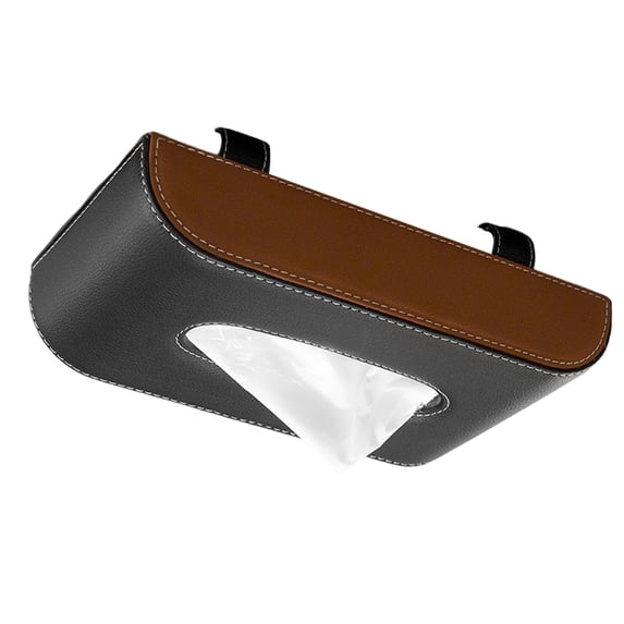 Pebbuoy Car Tissue Holder Large Capacity Wear Resistant Simple Installation Auto Car Visor Tissue Holder Paper Dispenser Box