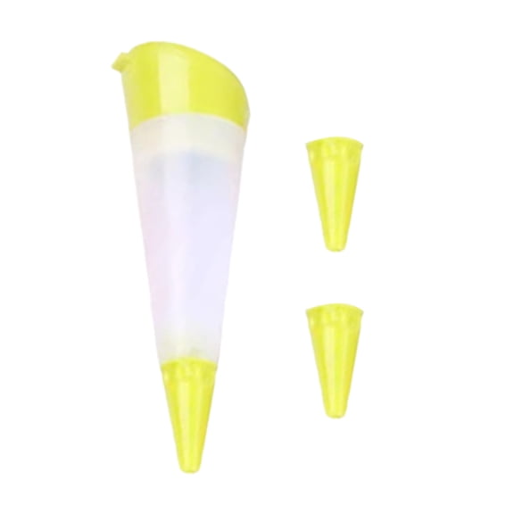 Pebbuoy Chocolate Decorating Pen 3 Heads Cake Writing Tool for Cupcakes Pastries DIY Cake Decoration Kit with Plunger Easy to Use Kitchen Accessory