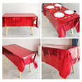 thumbnail image 1 of Pebbuoy Disposable Rectangle Party Table Cloth Waterproof Table Cover Tear-Resistant  Dining Table Protector Cover, 1 of 7