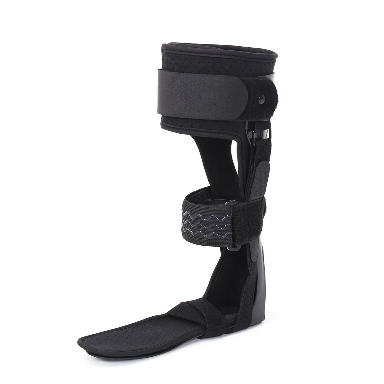 Pebbuoy Drop Foot Stabilizer Ankle Brace with Adjustable Strap Soft Lining Wear Resistant Pain Relief Ergonomic Foot Support Brace