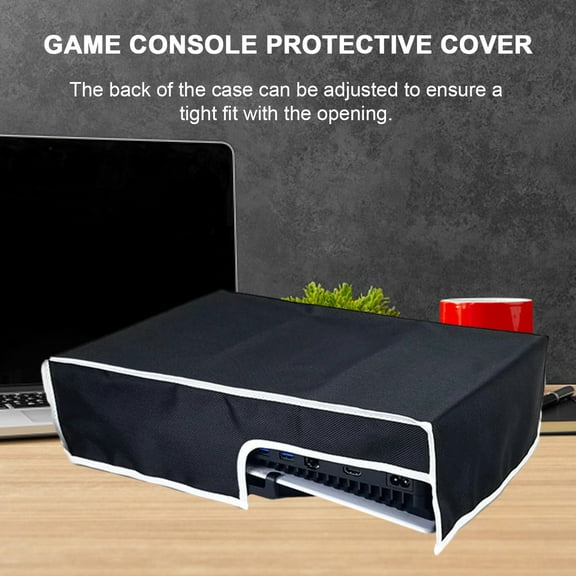 Pebbuoy Dust Cover Waterproof Console Dustproof Guard Anti-Scratch Gaming Console Protective Cover for PS5 Slim