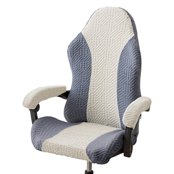 Pebbuoy E-sports Gaming Chair Cover Thickened Fabric Wear Resistant Non-Fading Washable Universal Size Easy Installation Swivel Chair Protector Cover