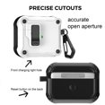 thumbnail image 1 of Pebbuoy Earphone Protective Case Secure Locks Full Protection with Hanging Buckle Headphone Covers for AirPods Pro 2nd Gen, 1 of 8