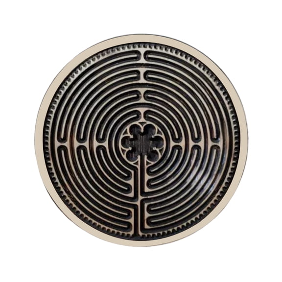 Pebbuoy Finger Maze Wooden Smooth Handcrafted Reduce Stress Find Peace And Focus Meditation Finger Labyrinth Friends Gift Prayer Tool
