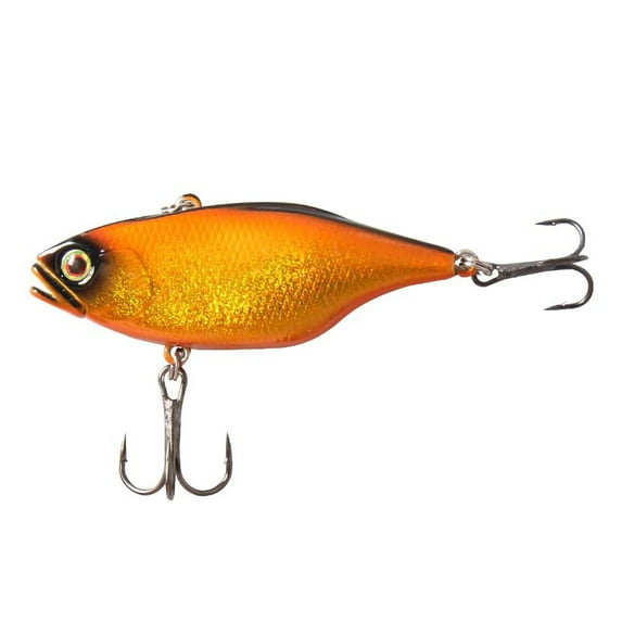 Pebbuoy Fishing Lure Bait Simulation 3D Fisheye Vibration Spoon Spinner Double Sharp Hook Prevent Escape 6cm/17g Universal Sinking Fishing Lure Artificial Hard Bait Outdoor Fishing Tackle