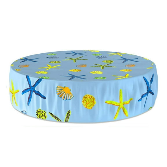 Pebbuoy Foldable Swimming Pool Cover Collapsible Outdoor Tub Protector Waterproof PVC Coating Rainproof Dustproof Sunproof Round Pools Tables Grills Furniture Protective Sleeve