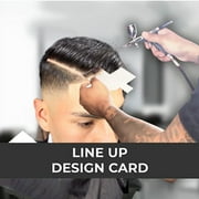Pebbuoy Hairline Enhancement Card Beard Lineup Shaping Tool Men Barber Hairline Guide Beard Hair Styling Trimming Edging Shaping Template