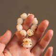 thumbnail image 1 of Pebbuoy Hand String White Bodhi Root Hand Twisting Charcoal Roast Cat Claw String Fingertip Wrapping Soft Buddha Bead Handle Playful Piece, 1 of 1