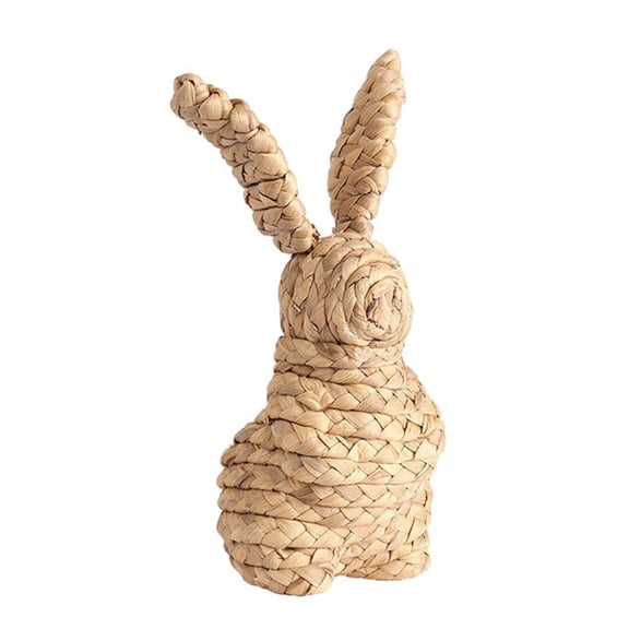Pebbuoy Handcrafted Bunny Figurine Standing Easter Rabbit Statue Creative Art Modern Rabbit Sculpture Tabletop Decor