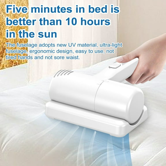 Pebbuoy Handheld Wireless Mattress Vacuum Cleaner Dust Remover Powerful Strong Suction High Efficiency Filtration Rechargeable Vacuum Cleaner