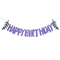thumbnail image 1 of Pebbuoy Happy Birthday Garland Paper Letter Leaves Pre-Strung Women Girls Kids Birthday Party Hanging Sign Decoration Indoor Wall Backdrop Pendant, 1 of 7