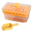 thumbnail image 1 of Pebbuoy Ice Cube Mold with Lid Bin Ice Cube Trays for Freezer Top Button Design Reusable Mold with Ice Shovel for Whiskey Cocktail Coffee Kitchen Home Bar Essential, 1 of 7