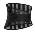 thumbnail image 1 of Pebbuoy Lumbar Protector Lower Back Brace with Dual Adjustable Straps Breathable Mesh Fitness Support Belt Sports Accessories, 1 of 7