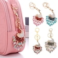 thumbnail image 1 of Pebbuoy Luxury Peacock Shape Car Keychain Colorful Rhinestones Inlaid Keyring Bag Souvenir Charm Fashion Accessories, 1 of 1