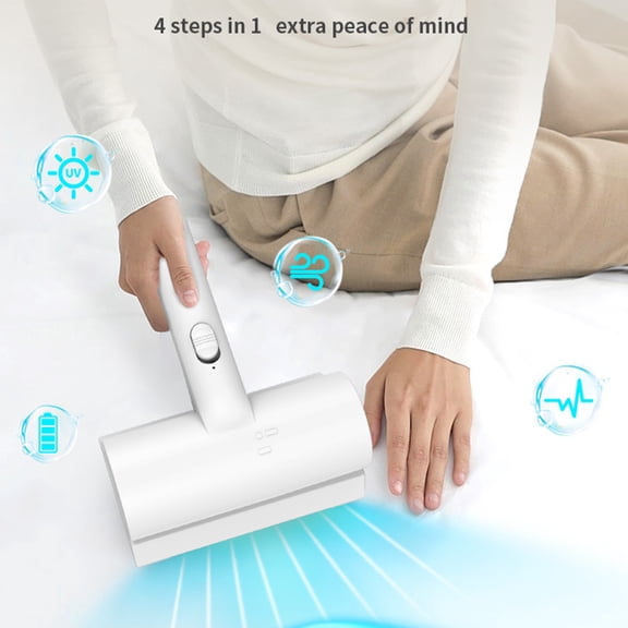 Pebbuoy Mattress Vacuum Cleaner Powerful Strong Suction High Efficiency Filtration Wireless Rechargeable Vacuum Cleaner Pet Hair Dust Remover