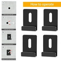 Pebbuoy Metal Mirror Clips Wide Channel Mirror Hanger Clip Kit Rustproof Strong Load-bearing Wall Mounting Large Heavy Retainer Clips