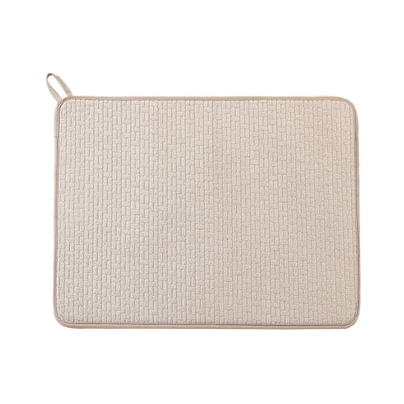 Pebbuoy Microfiber Dish Drying Mat Absorbent Pad Large Size Kitchen Counter Mat Dish Drainer Pad Tableware Countertop Protection Mat for Countertops Sinks Draining Racks