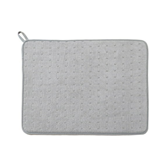 Pebbuoy Microfiber Dish Drying Mat Absorbent Pad Large Size Kitchen Counter Mat Dish Drainer Pad Tableware Countertop Protection Mat for Countertops Sinks Draining Racks