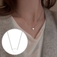 thumbnail image 1 of Pebbuoy Minimalist Love Necklace Elegant Collarbone Pendant Heart Shape Lightweight Clavicle Chain Women Necklace, 1 of 1