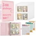 thumbnail image 1 of Pebbuoy Money Saving Binder with 100 Envelopes A5 Budget Planner Book Colorful Challenge Sheets Cash Envelopes A5 Size Binder, 1 of 8