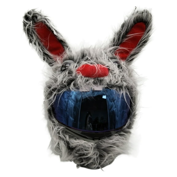 Pebbuoy Motorcycle Helmet Cover Full Face Decorative Head Cover Ultra-Thick Easy to Install Animal Plush Motorbike Helmet Cover Decoration