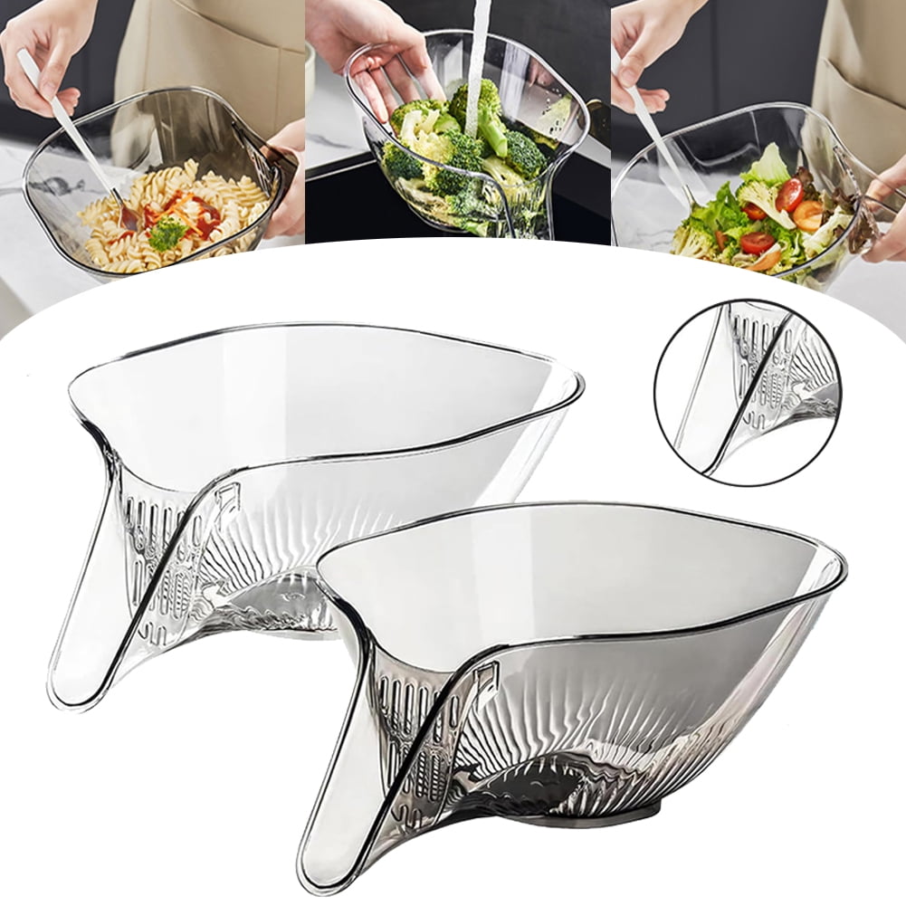 Pebbuoy Multifunctional Drain Basket, Drainage Basket Funnel, Fruit