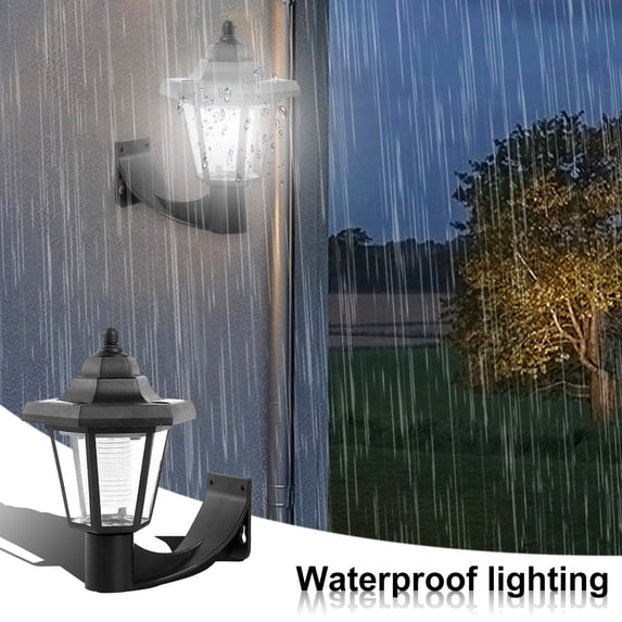 Pebbuoy Outdoor Solar Wall Lamp Super Bright IP65 Waterproof Auto Charging Simple Installation Solar Powered Security Wall Lantern Light