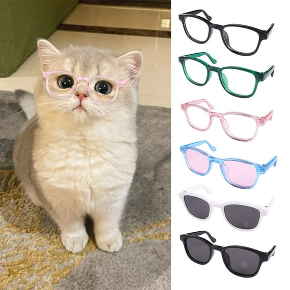 Pebbuoy Pet Glasses Fashionable Lightweight Portable Pet Sunglasses Wind Protection Dogs Cats Eyewear Pet Supplies