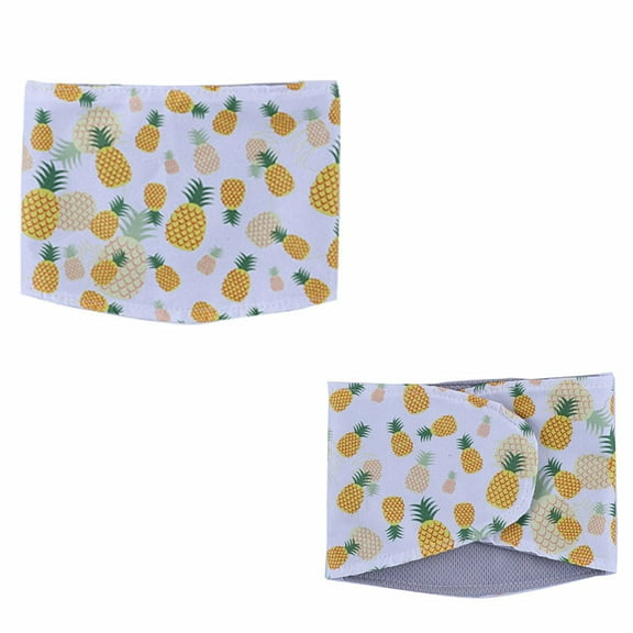 Pebbuoy Pet Physiological Pants Adjustable Leakproof Male Dog Belly Band Diapers Breathable Fast Absorption Cartoon Pattern Machine Washable Dog Sanitary Pants for Dogs