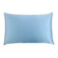 thumbnail image 1 of Pebbuoy Pillowcase Pillow Cushion Cover with Zipper Solid Color Friendly to Skin Wear Resistant Washable Easy-care Faux Silk Cushion Case Pillowslip, 1 of 7