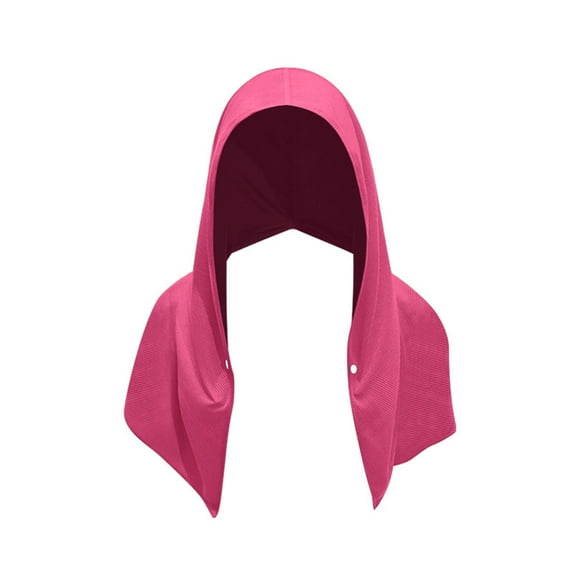 Pebbuoy Quick Dry Cooling Hoodie Towel Solid Color UV Protection Breathable Sweat Absorbent Sports Running Hood Towel