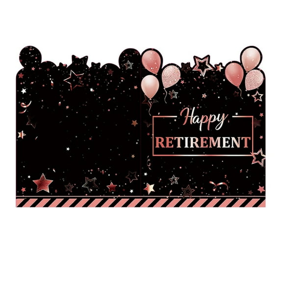 Pebbuoy Retirement Message Commemorative Card Star Balloon Pattern Giant Retirement Party Decorations Card Happy Retirement Card with Envelope