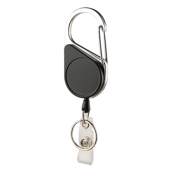 Pebbuoy Retractable Keychain Heavy Duty Carabiner Key Chain Lightweight Impact Resistance Tactical ID Badge Reel Key Ring