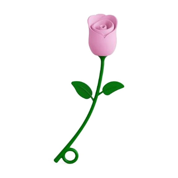 Pebbuoy Rose Flower Straw Cover BPA Free Silicone Reusable Dust-proof No Spill 6-10MM Tumbler Straw Tip Plug Topper Protector Cup Accessories