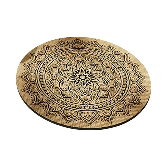 Pebbuoy Round Placemats Heat-Resistant Coaster Washable Kitchen Table Place Mats for Dining Table Boho Table Decorations for Table Setting Tabletop Accessories