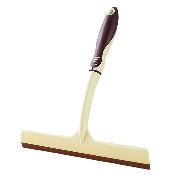 Pebbuoy Shower Squeegee Glass Scraper Window Clean Accessories Household Cleaning Tool Rust-Resistant Long Handle Glass Wiper for Bathroom Kitchen