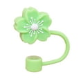 thumbnail image 1 of Pebbuoy Silicone Flower Straw Cap 10mm Diameter Cute Straw Topper Dust-Proof Drinking Straw Covers Cap Reusable Straw Tips Lids Gift for Party Decor, 1 of 6
