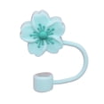 thumbnail image 1 of Pebbuoy Silicone Flower Straw Cap 10mm Diameter Cute Straw Topper Dust-Proof Drinking Straw Covers Cap Reusable Straw Tips Lids Gift for Party Decor, 1 of 7
