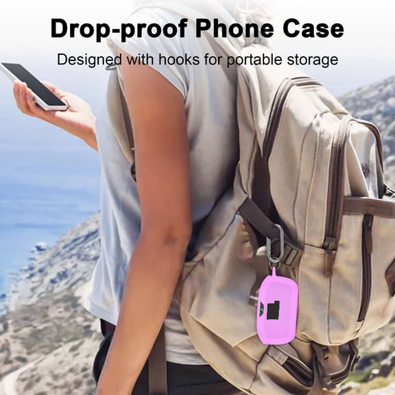 Pebbuoy Silicone Protective Case for JBL Vibe Buds Anti-fall Shock-resistant Dust-proof Charging Hole Design Portable Storage Bag