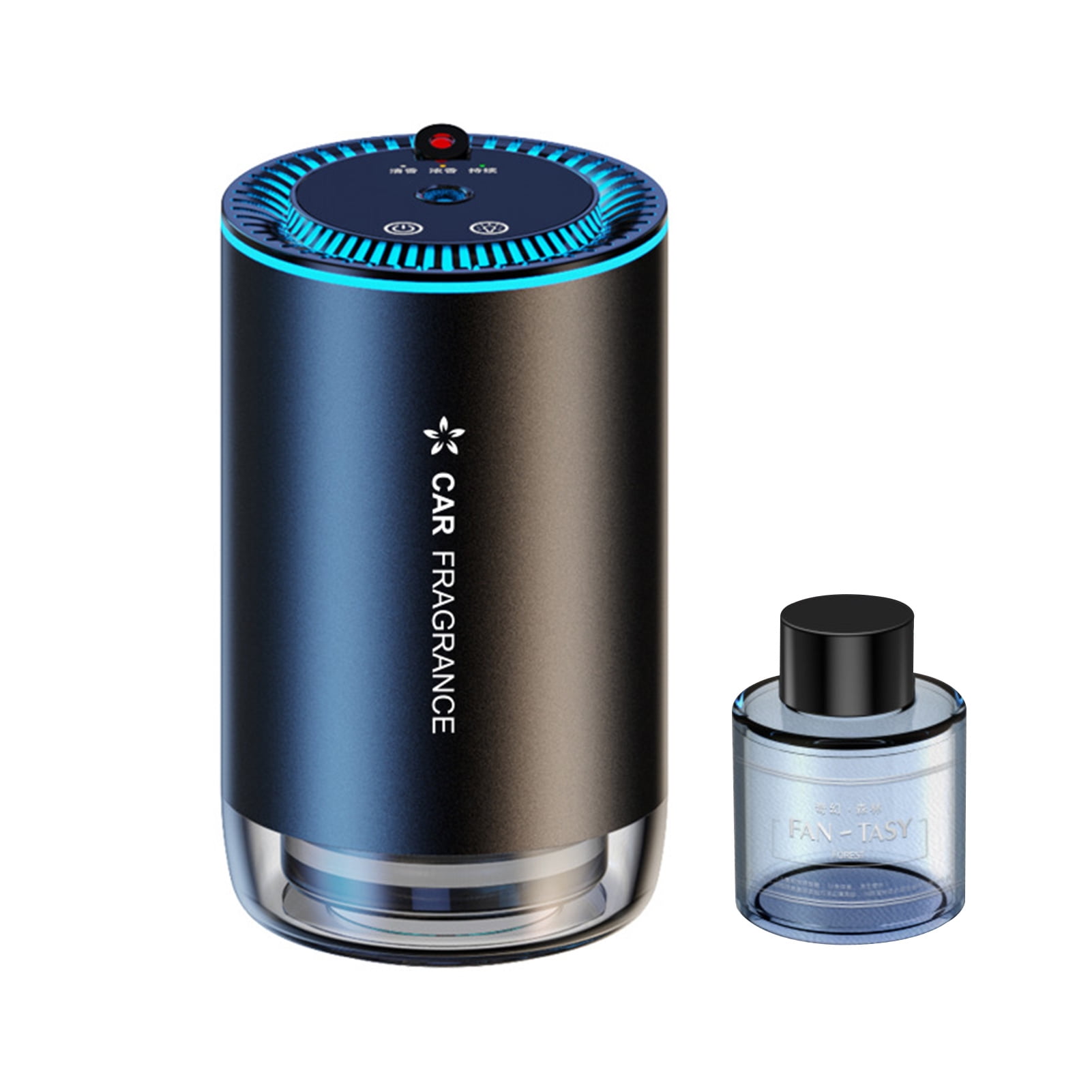 Pebbuoy Smart Car Air Freshener Essential Oil Diffuser Nano Atomization Auto On/Off Rechargeable Automobile Aromatherapy Machine