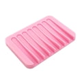 thumbnail image 1 of Pebbuoy Soap Holder Quick Self-draining Anti-skid Leakproof Flexible Bathroom Soap Storage Tray Soap Organizer Home Hotel Kitchen Soap Rack, 1 of 7