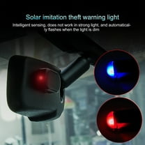 Pebbuoy Solar Car Alarm LED Light Compact Size Portable Rechargeable Simulate Imitation Security System Warning Lamp Anti-Theft Device