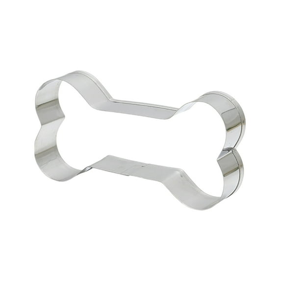 Pebbuoy Stainless Steel Bone Cookie Cutters Food Grade Dishwasher Safe Non-stick Metal Fondant Biscuit Cutting Mold Kitchen Baking Tools