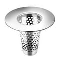 thumbnail image 1 of Pebbuoy Stainless Steel Fliter Rust-Free Bathroom Strainer Taper Hair Catcher Filter for 1.3-1.6'' Bathtub Sink Drain, 1 of 7